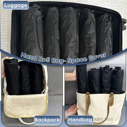 Reusable Hand Roll Vacuum Bags for Travel Waterproof Vacuum Compression Bag Portable Luggage Vacuum Storage Bag Space Saver