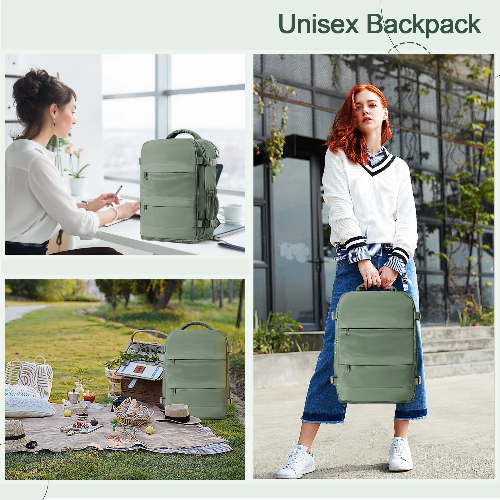 40X30X20 Cabin Bag Travel Backpack for Men Women Hand Luggage Leisure Laptop Backpack Compatible with Wizz air and Ryanair